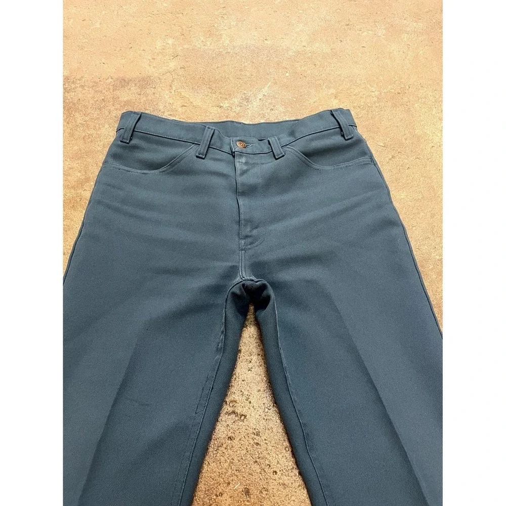 Vintage Levi's Chino Pants Mens 34x30 Teal‎ Mid Rise Bootcut Leg Western Casual
